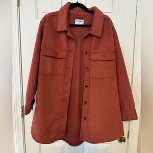 Old Navy Rust-Tone Button-Front Shacket